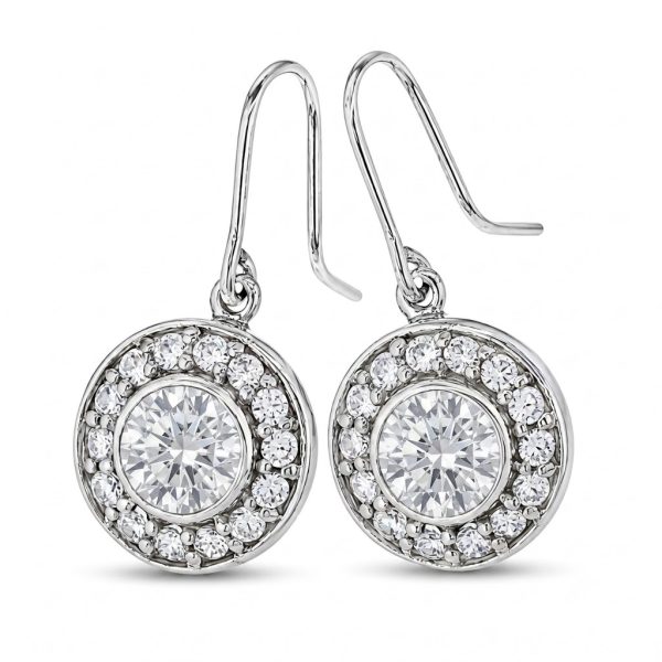 1.5ct Brilliant Cut Antique Drop Earrings