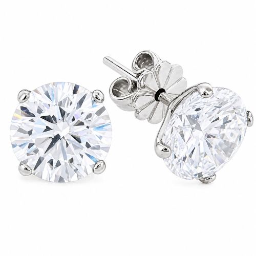 Solitaire Stud Earring - Round (8mm) - 4 prongs