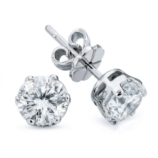 1.5ct Brilliant Cut, 6-Prong, Stud Earrings