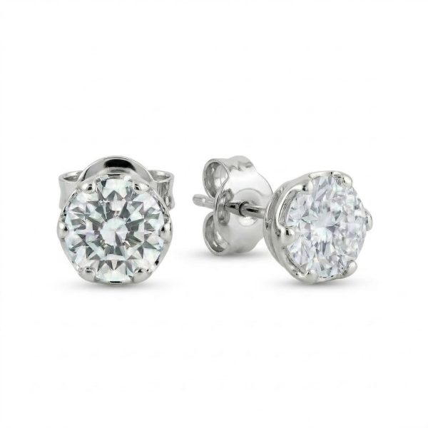 1.5ct Brilliant Cut, 6-Prong, Stud Earrings