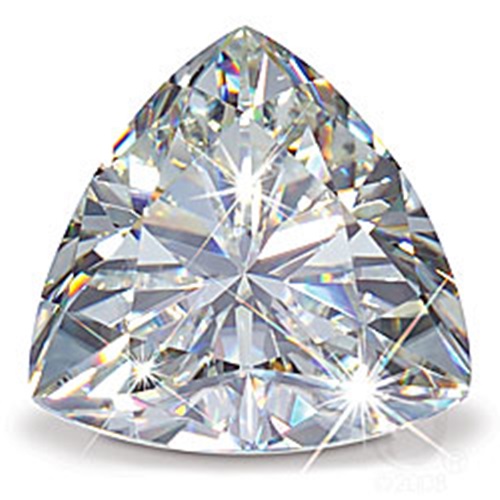 Trillion cut loose diamond simulant stone in either 1, 2 or 3 carat