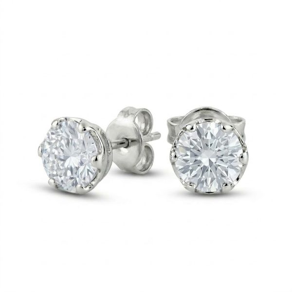 0.25ct Brilliant Cut, 6-Prong, Stud Earrings
