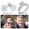 Norwegian couple at the great wall of China and an two photos of desert diamonds jewelry, and cheap diamond ring and cheap diamond earrings