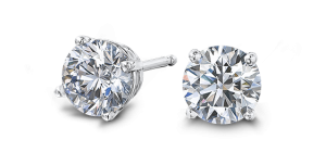 special christmas promotion - free diamond solitaire earrings in either white gold plating or sterling silver