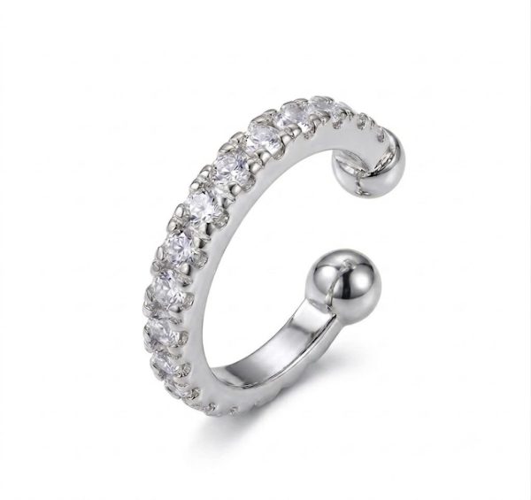 Cuff Earring x 18 Round (1.5mm) Silver