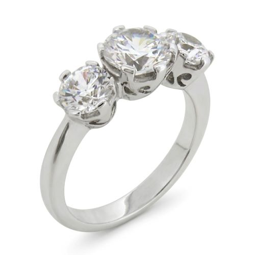 Trilogy Elegant Engagement Ring. 