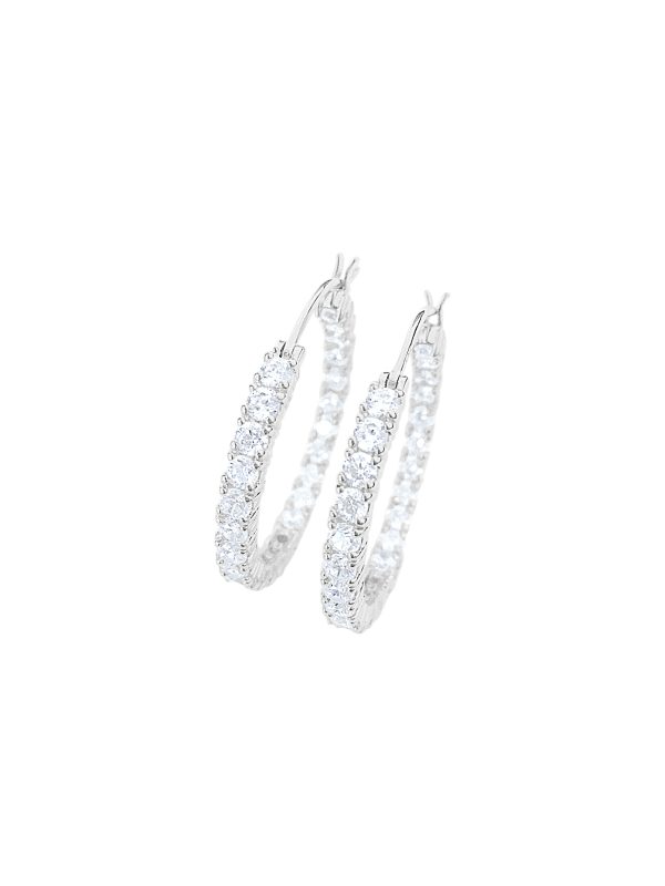 Faux discount diamond hoops