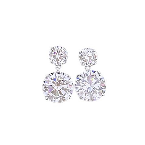 Double Round Diamond Drops