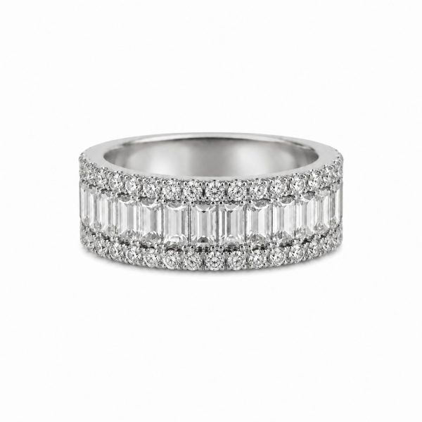 Half Eternity Baguette & Brilliant Cut Ring