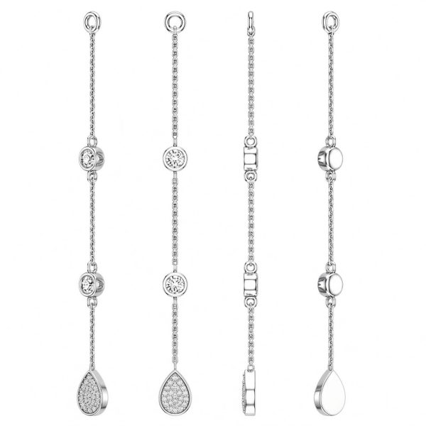 HANGING-STYLE EARRING ATTACHMENT- PEAR SHAPE