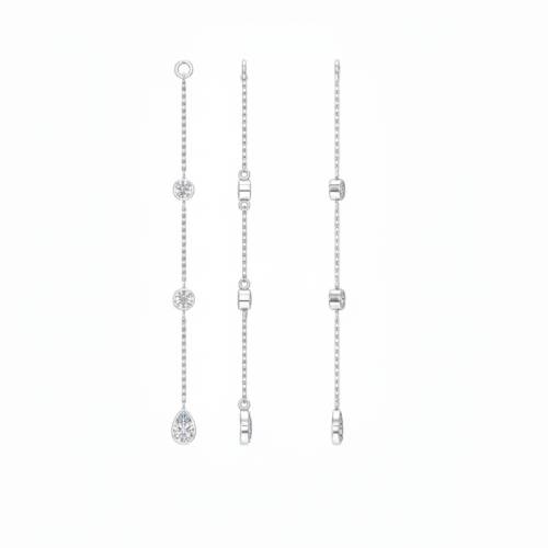 HANGING-STYLE EARRING ATTACHMENT- PEAR SHAPE