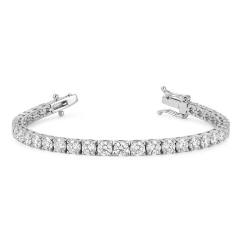 3mm. Tennis Bracelet, Brilliant Cut, Prongs Set, L=6.5"
