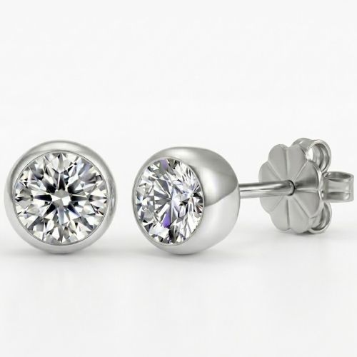 5mm. Brilliant Cut, Bezel Set