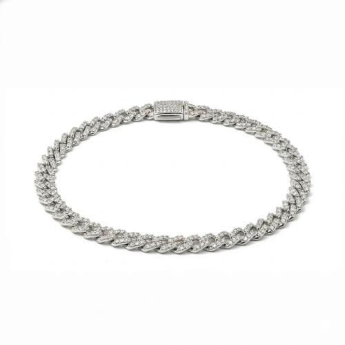 Cuban Pave Brilliant Cut Bracelet