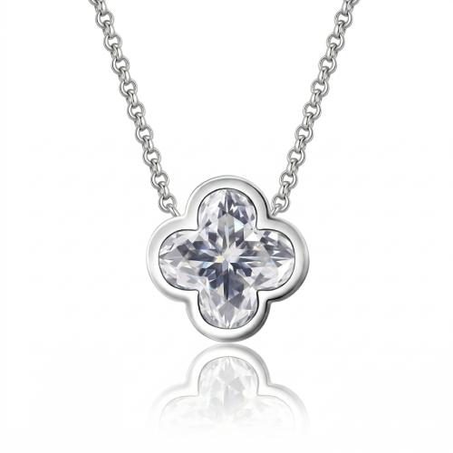 6x6 mm. 4-Leaves Clover Cut, Bezel Set